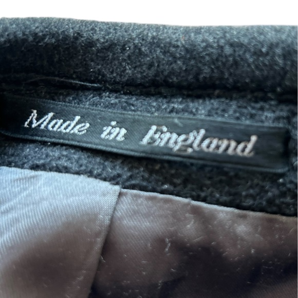 Austin Arnold Men's Charcoal Gray Wool Blend Overcoat L Formal Winter vintage - Picture 8 of 15